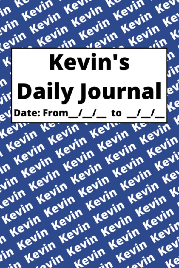 Personalized Daily Journal – Kevin: Blue cover