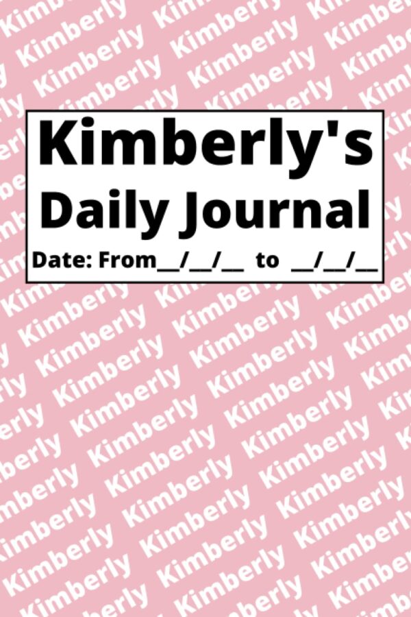 Personalized Daily Journal – Kimberly: Blue cover