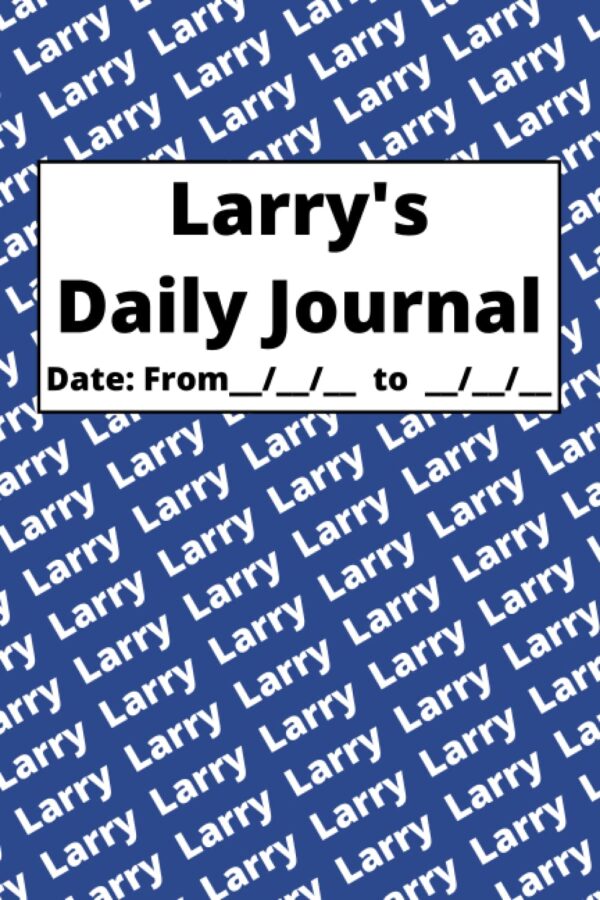 Personalized Daily Journal – Larry: Blue cover
