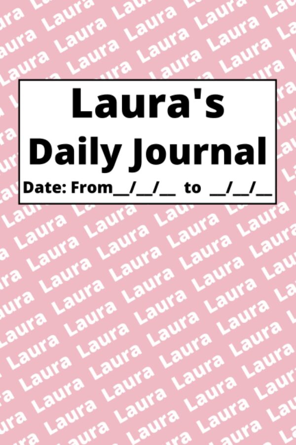 Personalized Daily Journal – Laura: Pink cover