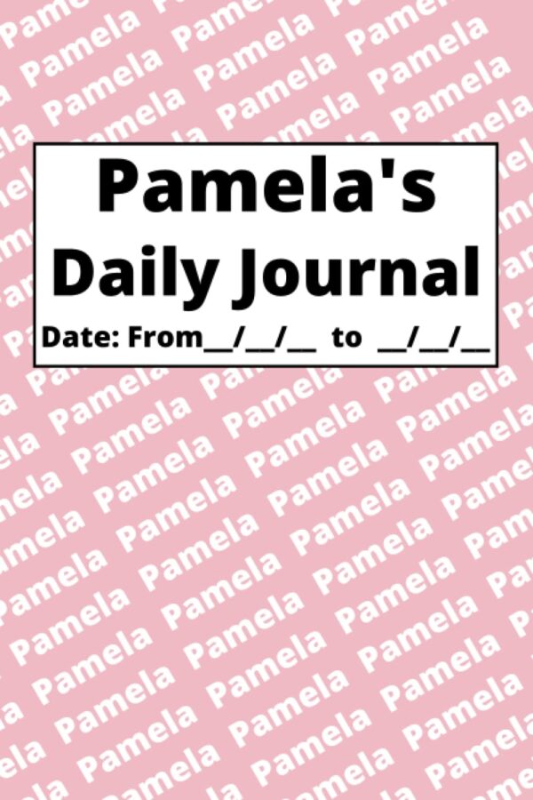 Personalized Daily Journal – Pamela: Pink cover