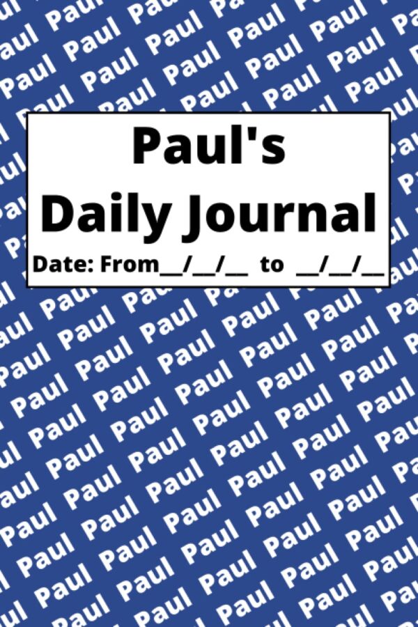 Personalized Daily Journal – Paul: Blue cover