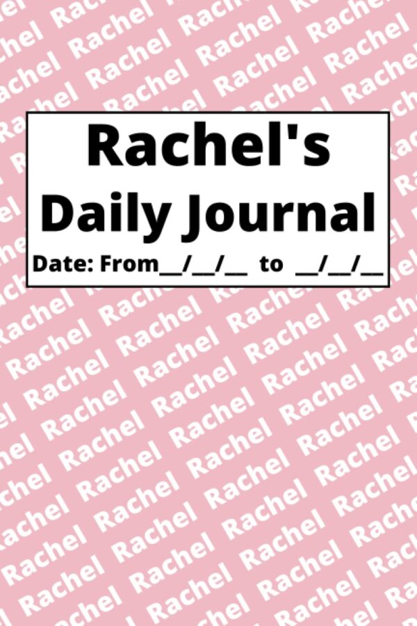 Personalized Daily Journal – Rachel: Pink cover
