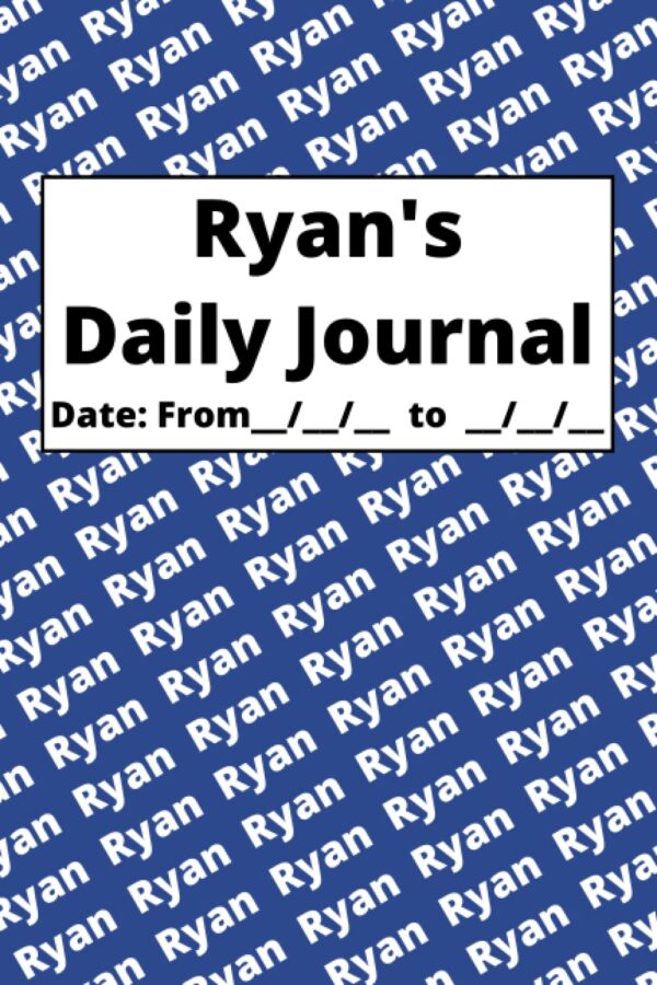 Personalized Daily Journal – Ryan: Blue cover