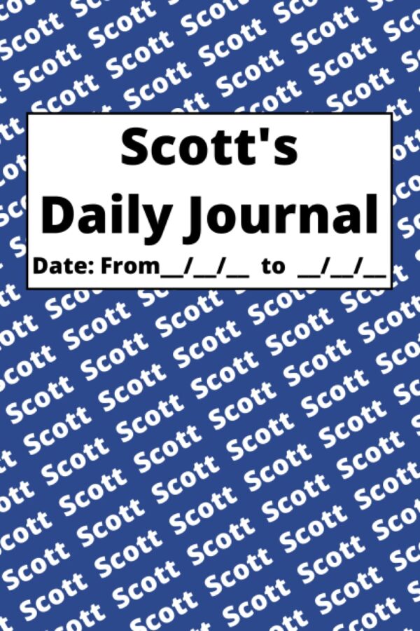 Personalized Daily Journal – Scott: Blue cover