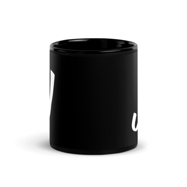 Personalized Letter J Black Glossy Mug - Image 3