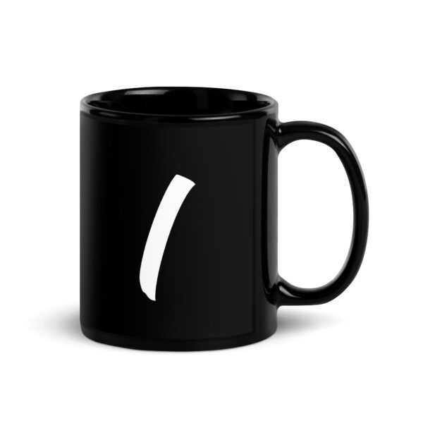 Personalized Letter I Black Glossy Mug