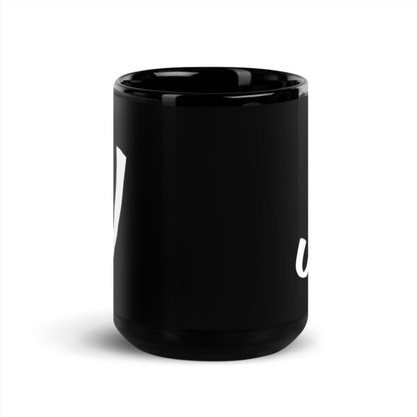 Personalized Letter J Black Glossy Mug - Image 6