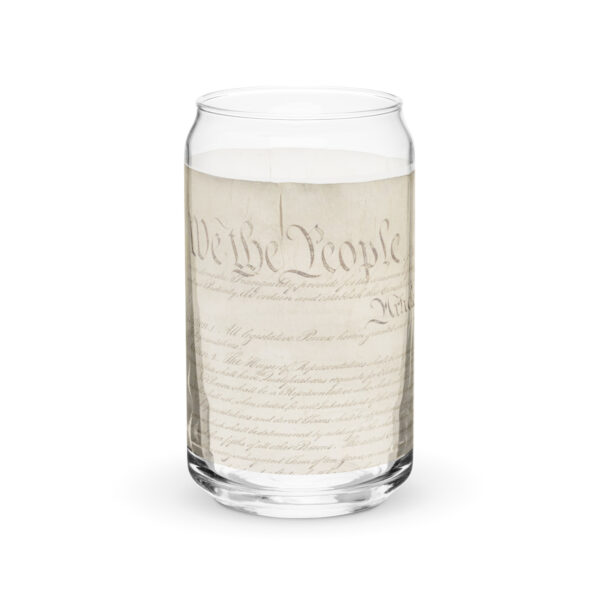 We the People Constitution Can-shaped glass