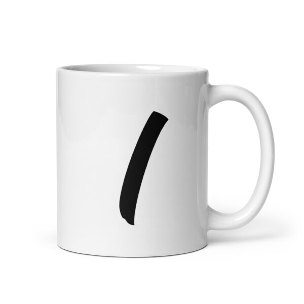 Personalized Letter I White glossy mug