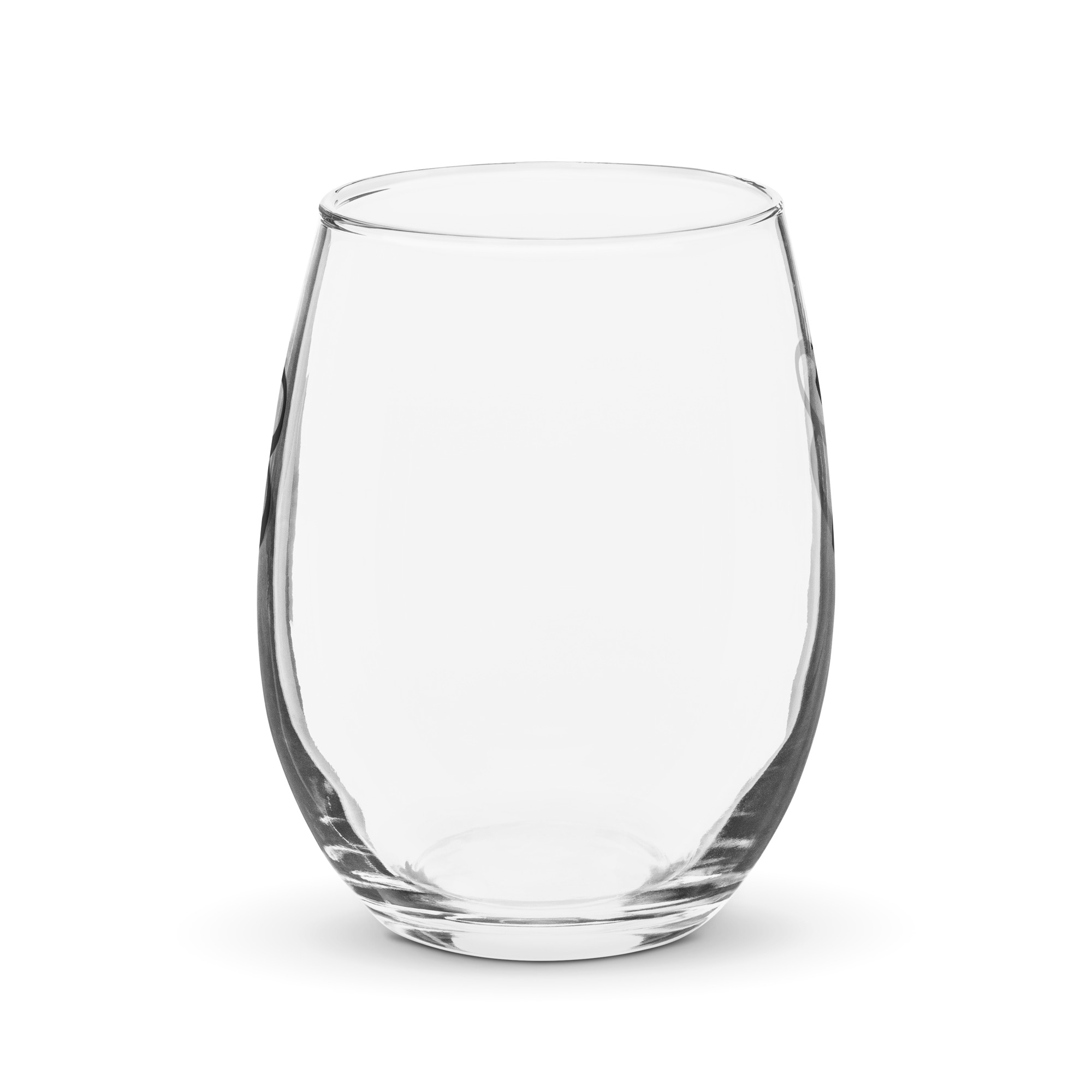 Personalized Letter B Stemless wine glass