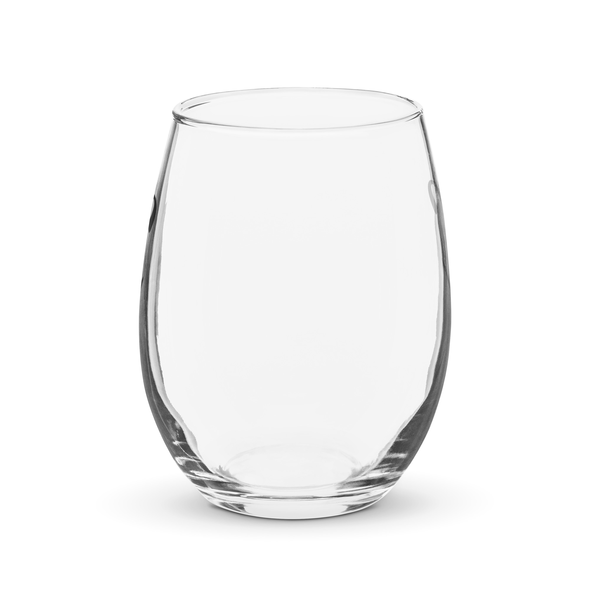 Personalized Letter C Stemless wine glass