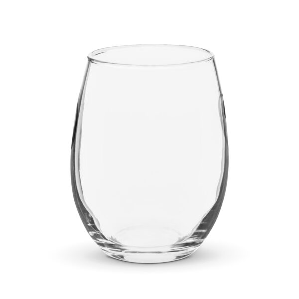 Personalized Letter D Stemless wine glass