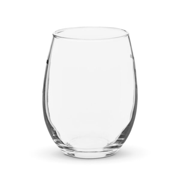 Personalized Letter E Stemless wine glass