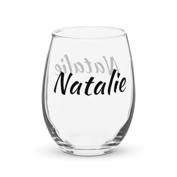 Personalized Stemless wine glass – Natalie