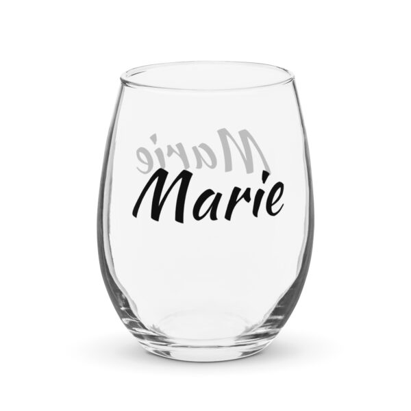 Personalized Stemless wine glass – Marie