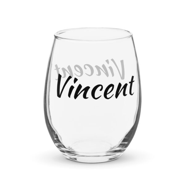 Personalized Stemless wine glass – Vincent