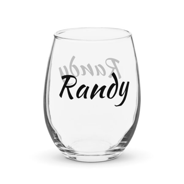 Personalized Stemless wine glass – Randy