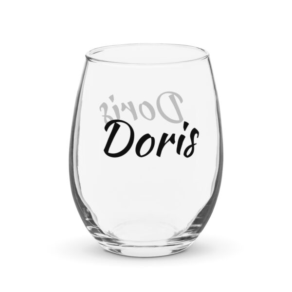 Personalized Stemless wine glass – Doris