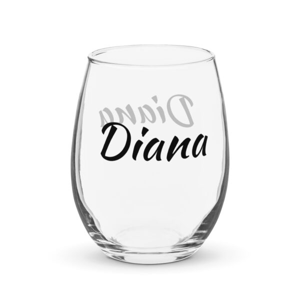 Personalized Stemless wine glass – Diana