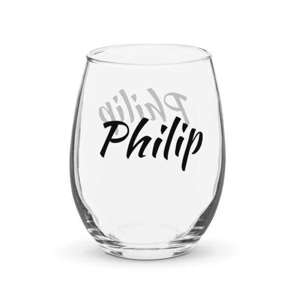 Personalized Stemless wine glass - Philip