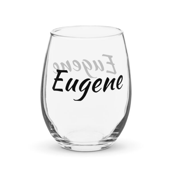 Personalized Stemless wine glass – Eugene