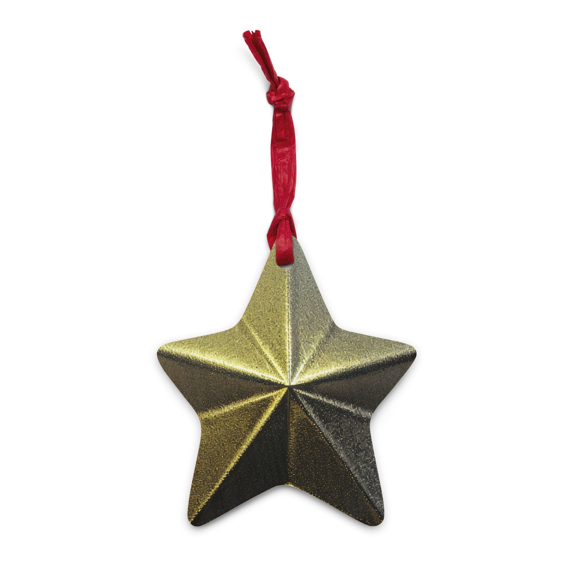 Wooden ornaments – Gold Star