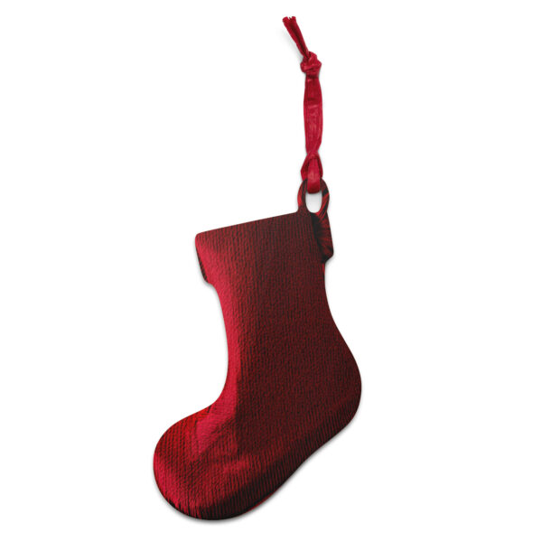 Wooden ornaments – Red Stocking