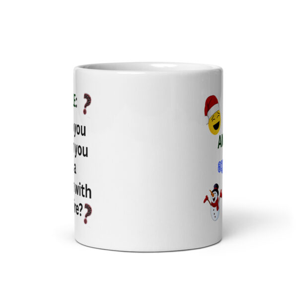 Snowman Vampire Riddle - White glossy mug - Image 3