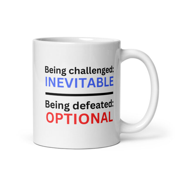 Being defeated: OPTIONAL – White glossy mug