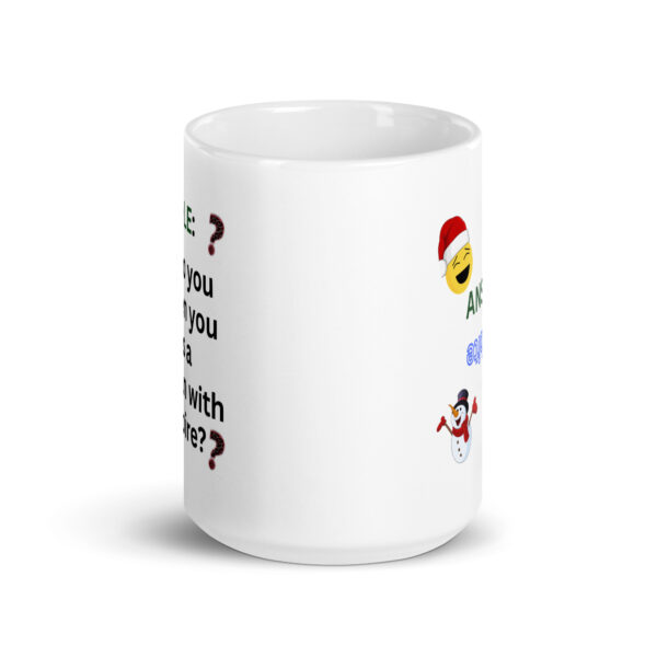 Snowman Vampire Riddle - White glossy mug - Image 6