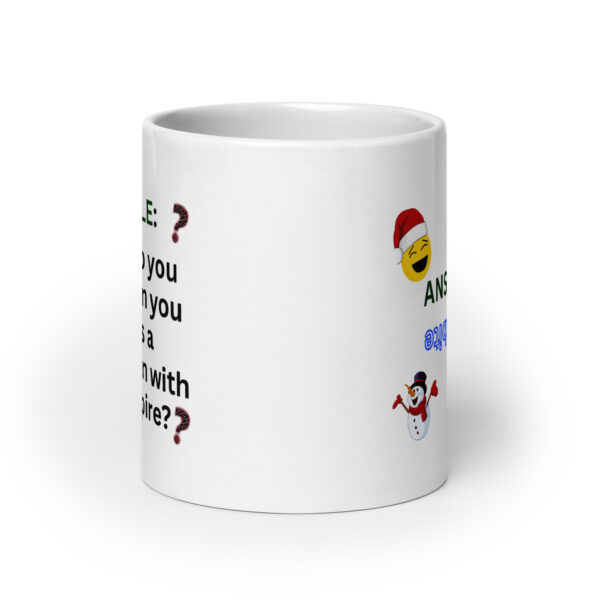 Snowman Vampire Riddle - White glossy mug - Image 9