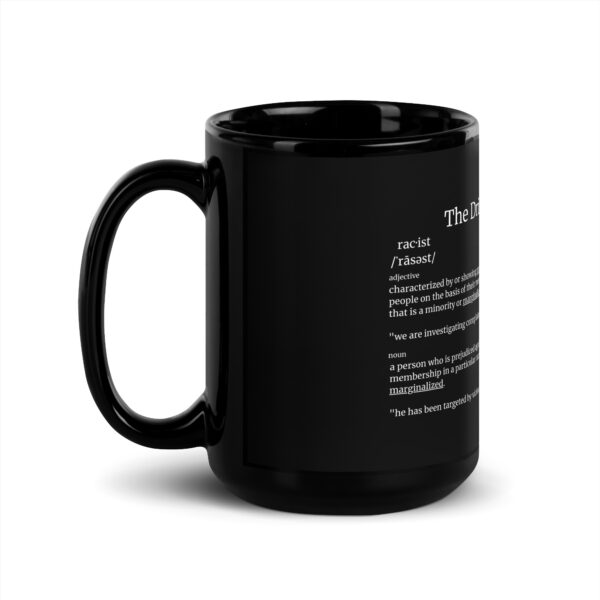 The Drinking Dictionary – “racist” – Black Glossy Mug - Image 2