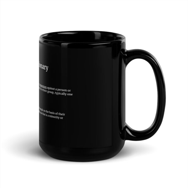 The Drinking Dictionary – “racist” – Black Glossy Mug - Image 5