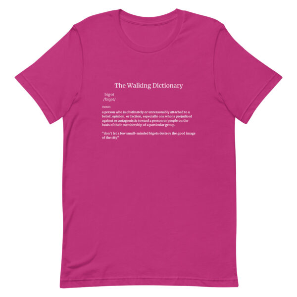 The Walking Dictionary - "bigot" - Unisex t-shirt - Image 7