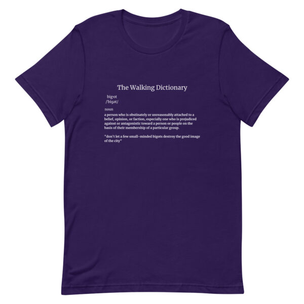 The Walking Dictionary - "bigot" - Unisex t-shirt - Image 2