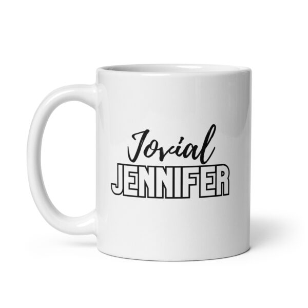 Jovial Jennifer - White glossy mug - Image 2