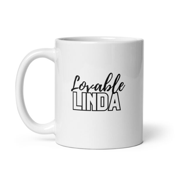 Lovable Linda - White glossy mug - Image 2