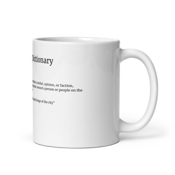 The Drinking Dictionary – “bigot” – White glossy mug