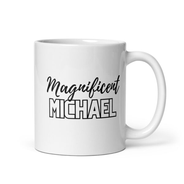 Magnificent Michael – White glossy mug