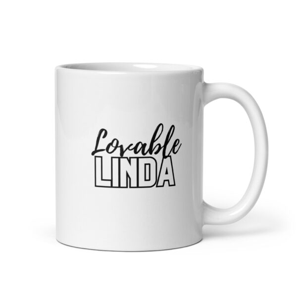 Lovable Linda – White glossy mug