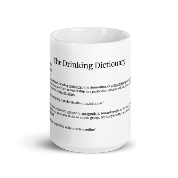 The Drinking Dictionary - "racist" - White glossy mug - Image 6