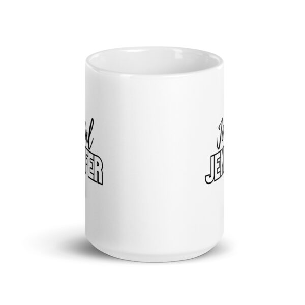 Jovial Jennifer - White glossy mug - Image 6