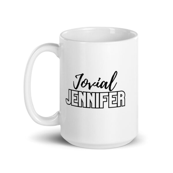 Jovial Jennifer - White glossy mug - Image 5