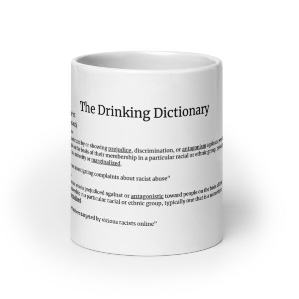 The Drinking Dictionary - "racist" - White glossy mug - Image 9