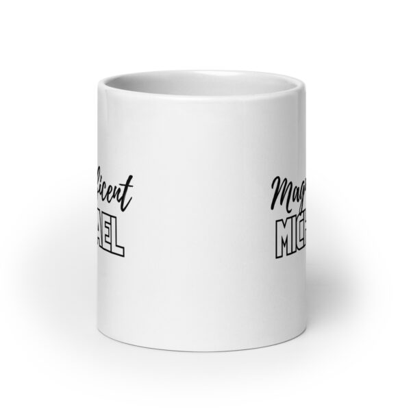 Magnificent Michael - White glossy mug - Image 9