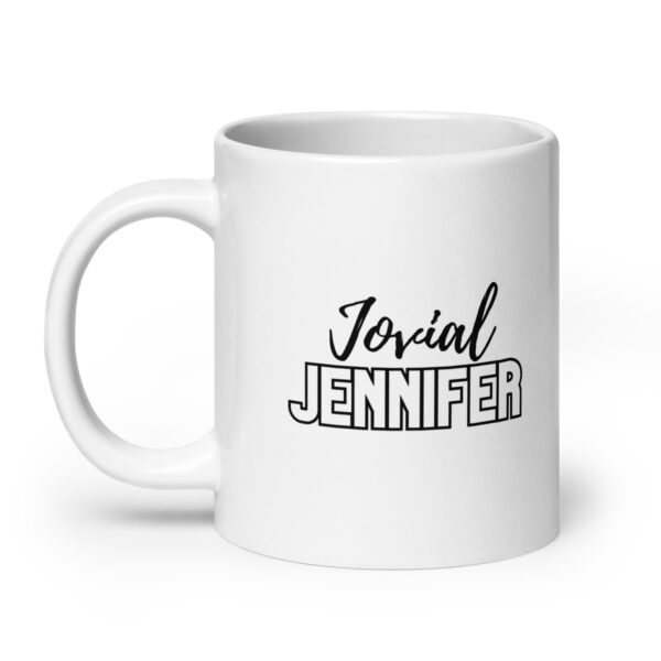 Jovial Jennifer - White glossy mug - Image 8