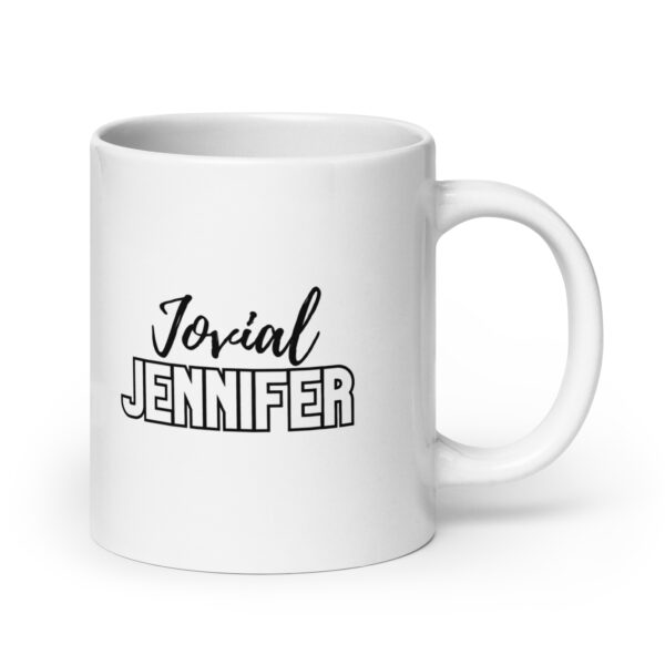 Jovial Jennifer - White glossy mug - Image 7