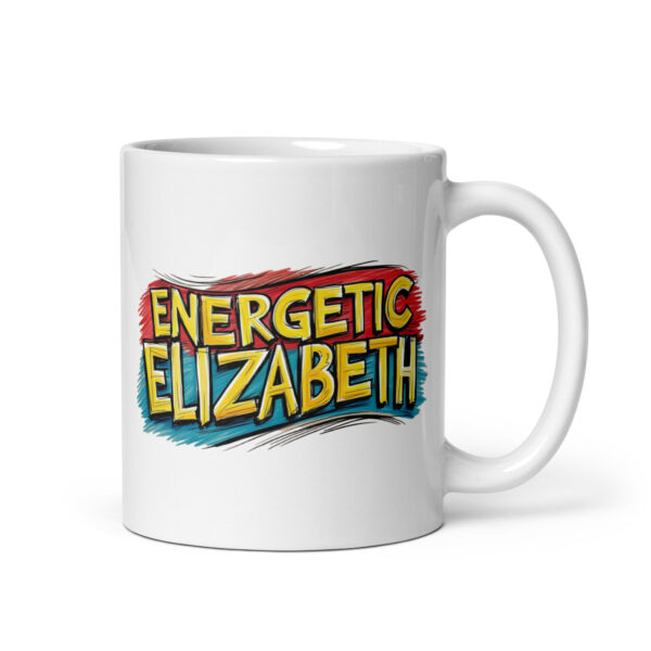 Energetic Elizabeth - White glossy mug - Image 2