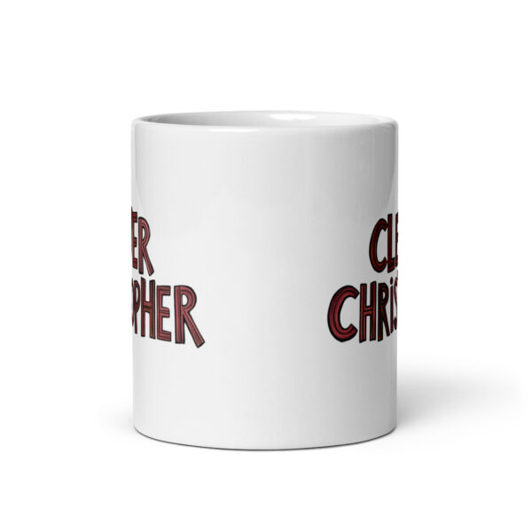 Clever Christopher - White glossy mug - Image 3